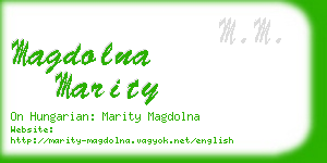 magdolna marity business card